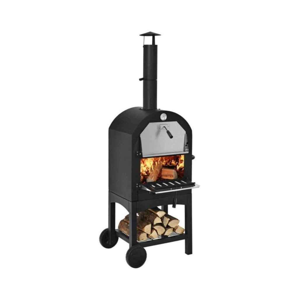 Portable Outdoor Wood Fired Pizza Oven W/ Pizza Stone & Waterproof Cover (SAK82635) – SAKSBY WHOLESALE, view 2