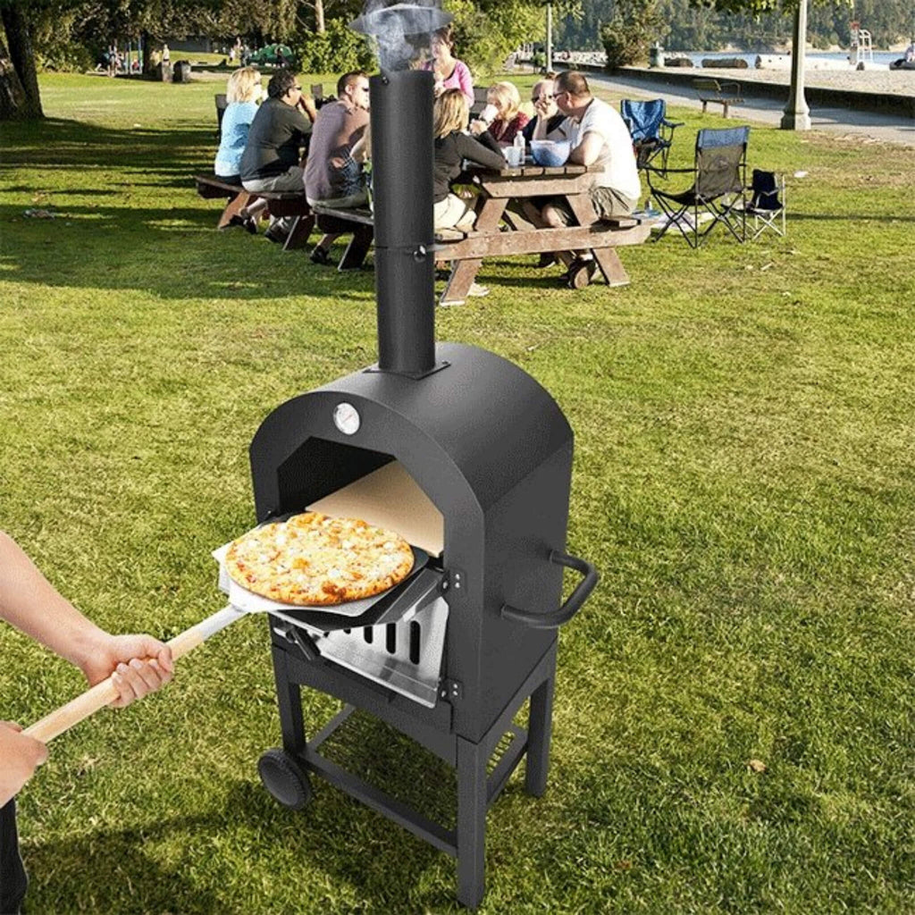Portable Outdoor Wood Fired Pizza Oven W/ Pizza Stone & Waterproof Cover (SAK82635) – SAKSBY WHOLESALE, view 4
