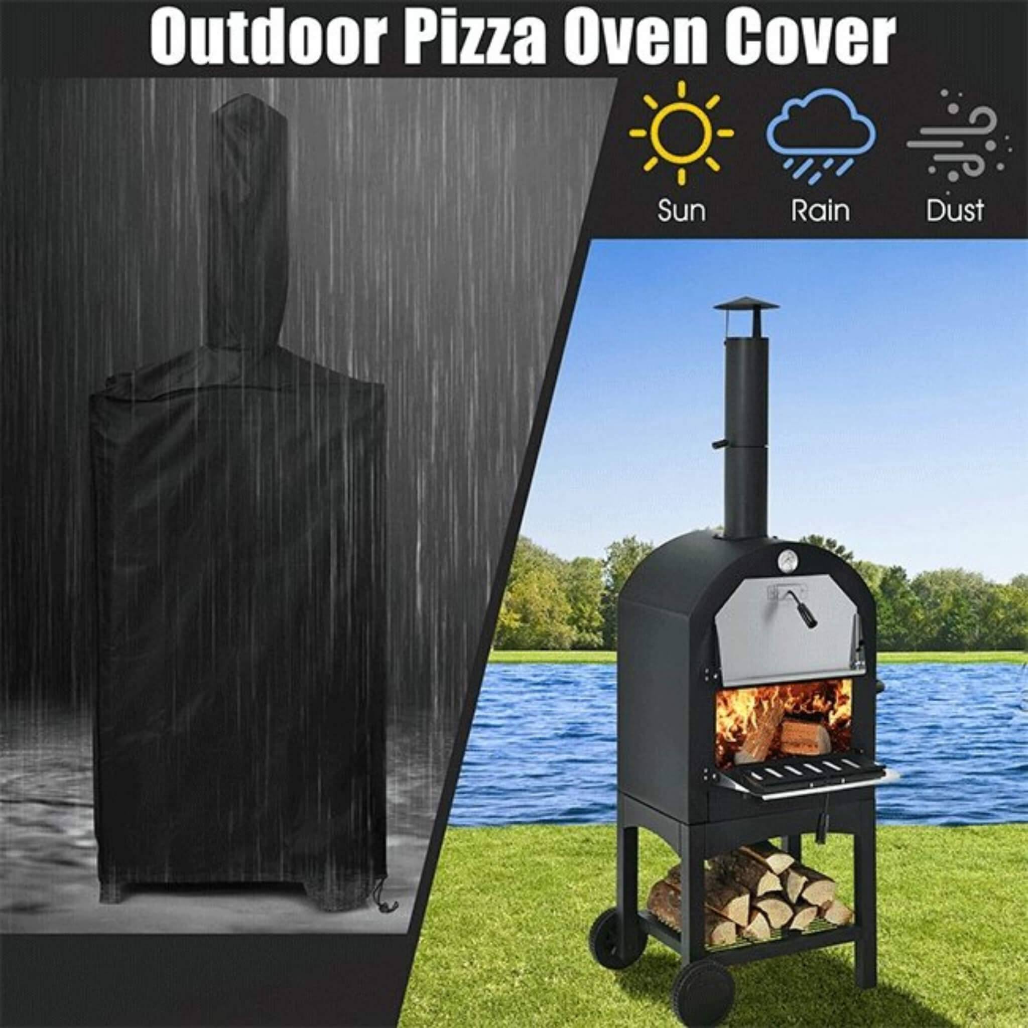 Portable Outdoor Wood Fired Pizza Oven W/ Pizza Stone & Waterproof Cover (SAK82635) – SAKSBY WHOLESALE, view 5