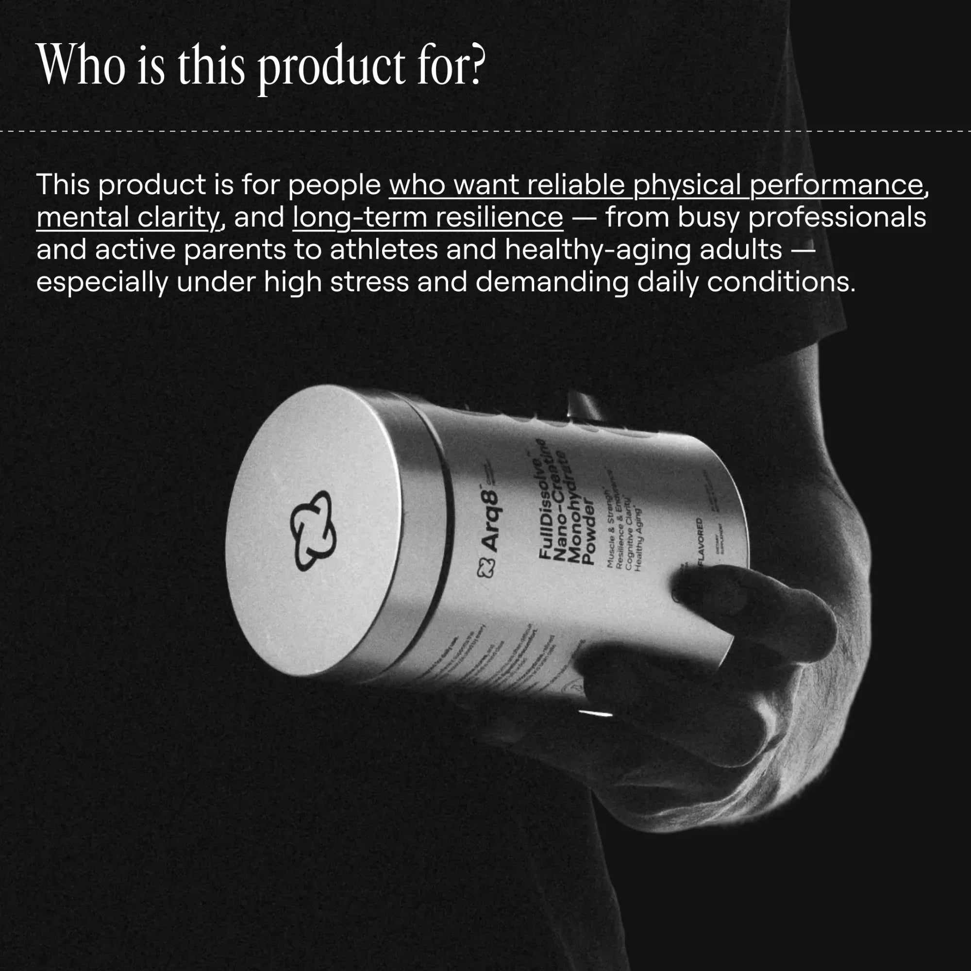 Arq8™ Creatine Monohydrate Powder, view 7