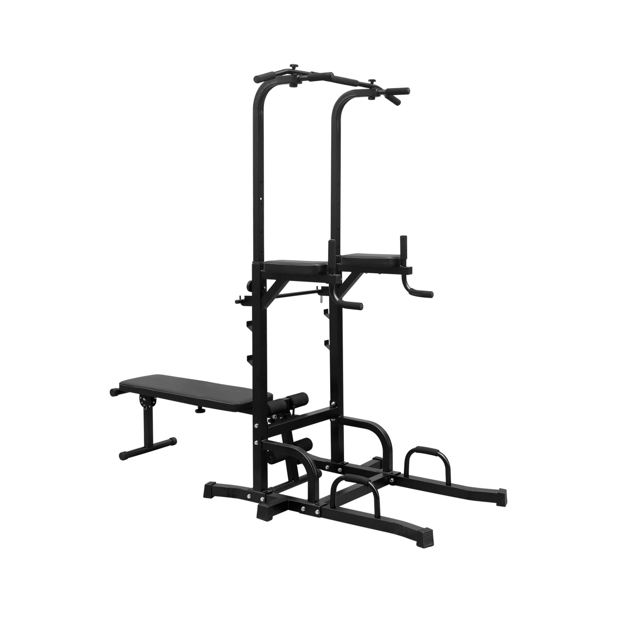 Rovix Power Tower Heavy-Duty Multi-Functional Dip Station With Bench, Pull Up Bar, And Adjustable Height For Home Gyms (SAK64