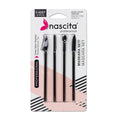 Nascita 4-Piece Silicone Mascara and Eyebrow Brush Set - Professional Makeup Tools for Enhanced Lashes and Brows