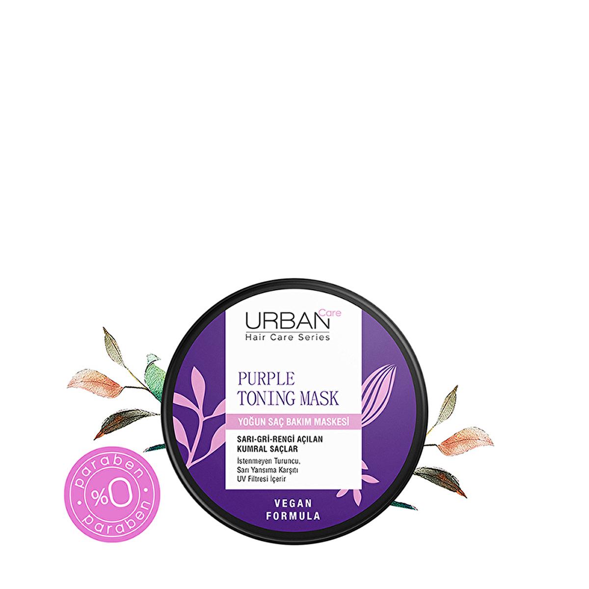 Urban Care Anti-Brassiness Intense Hair Care Mask - Purple Toning Hair Mask for Blonde Hair, Vegan & Paraben-Free