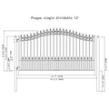 [12-18FT] Heavy-Duty Prague-Style Powder-Coated Galvanized Steel Dual Swing Driveway Gate (SAK48530) – SAKSBY WHOLESALE, view