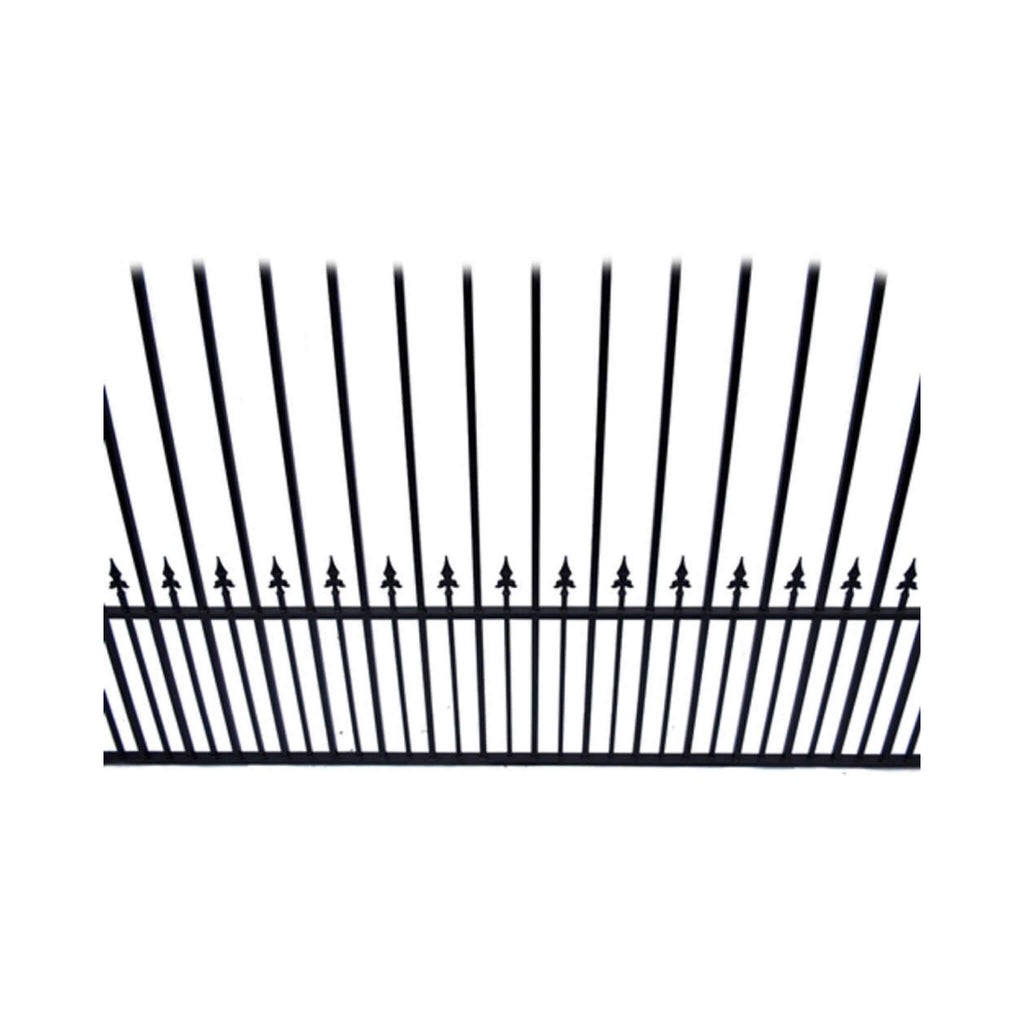 [12-18FT] Heavy-Duty Prague-Style Powder-Coated Galvanized Steel Dual Swing Driveway Gate (SAK48530) – SAKSBY WHOLESALE, view