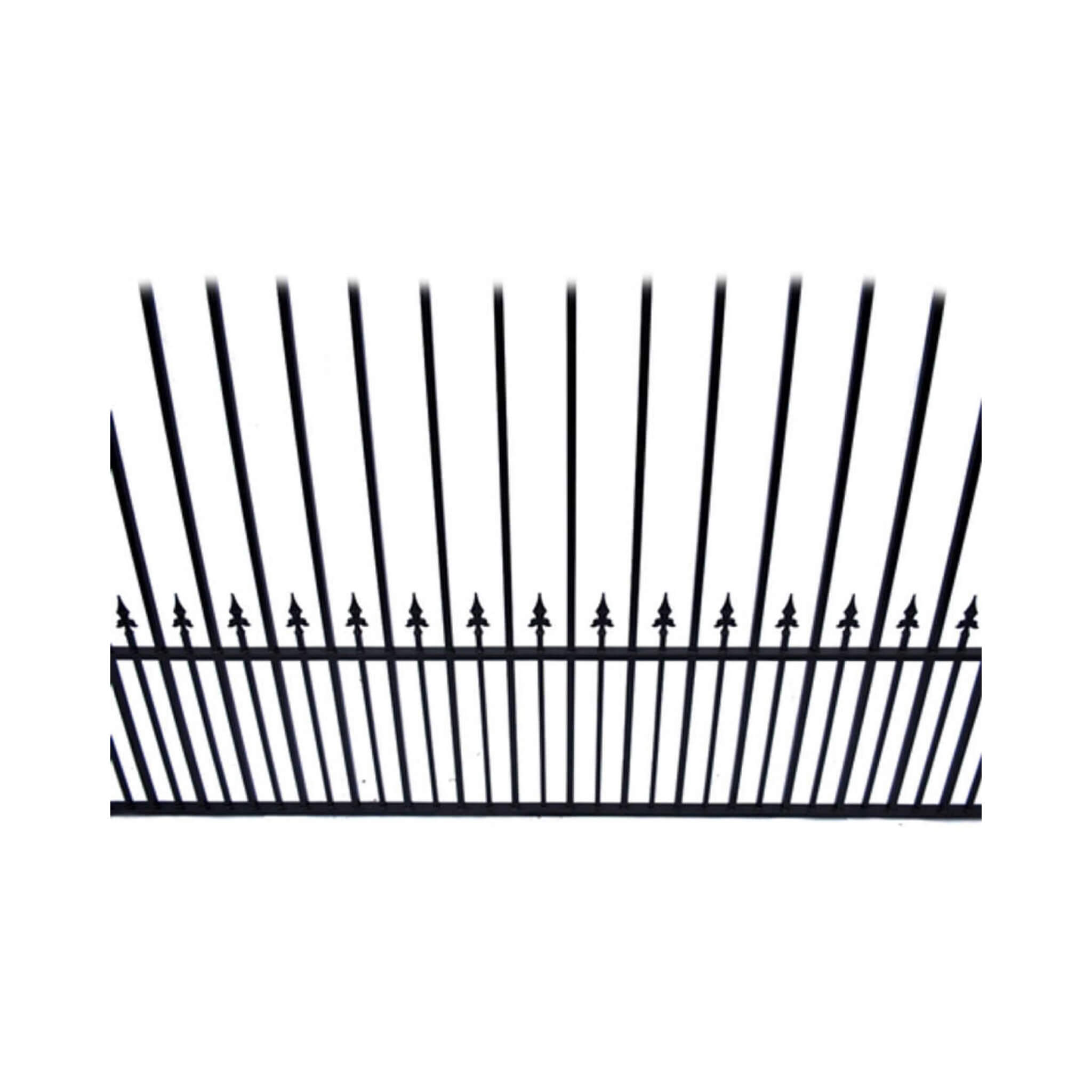 [12-18FT] Heavy-Duty Prague-Style Powder-Coated Galvanized Steel Dual Swing Driveway Gate (SAK48530) – SAKSBY WHOLESALE, view