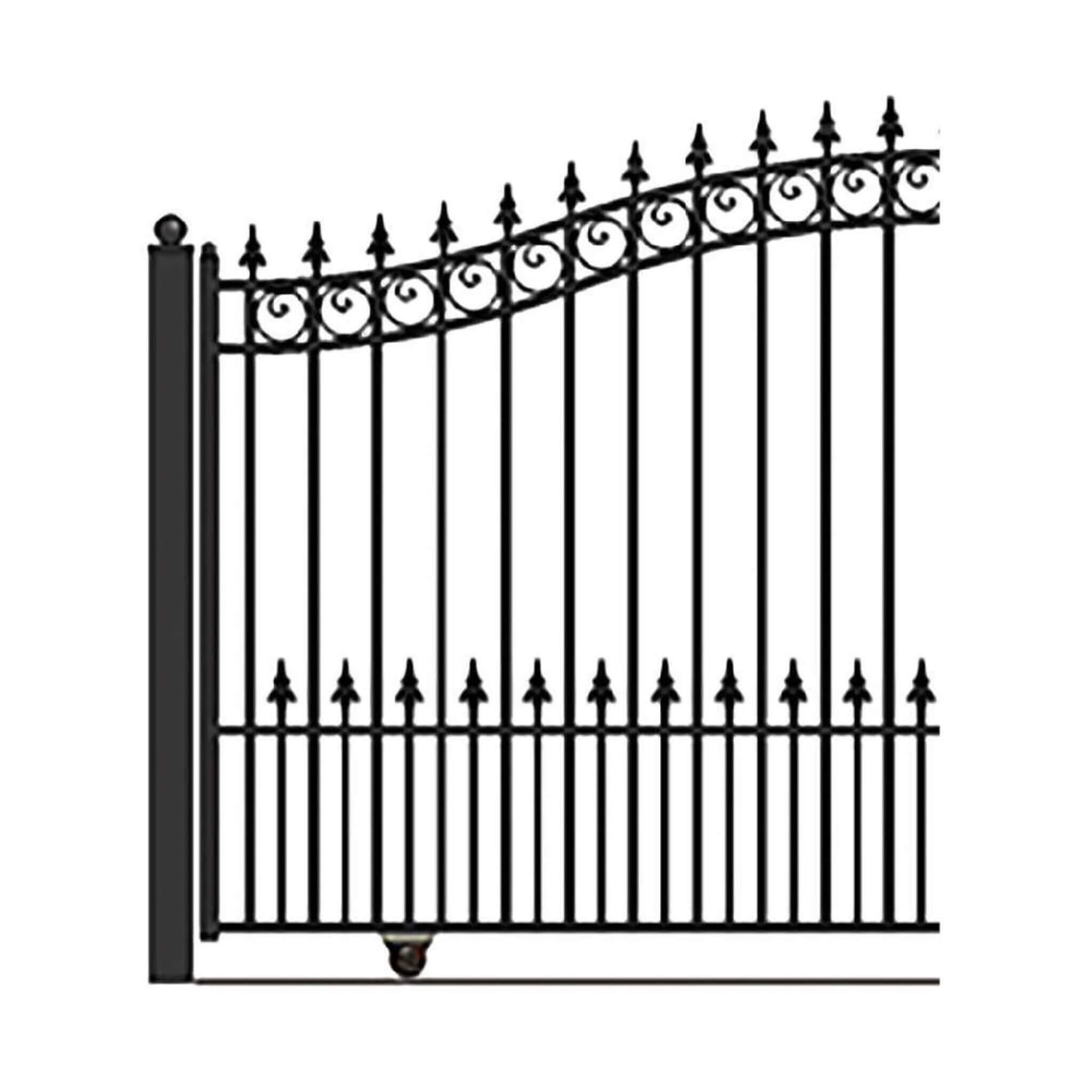 [12-18FT] Heavy-Duty Prague-Style Premium Steel Sliding Driveway Gate (SAK71492) – SAKSBY WHOLESALE, view 6