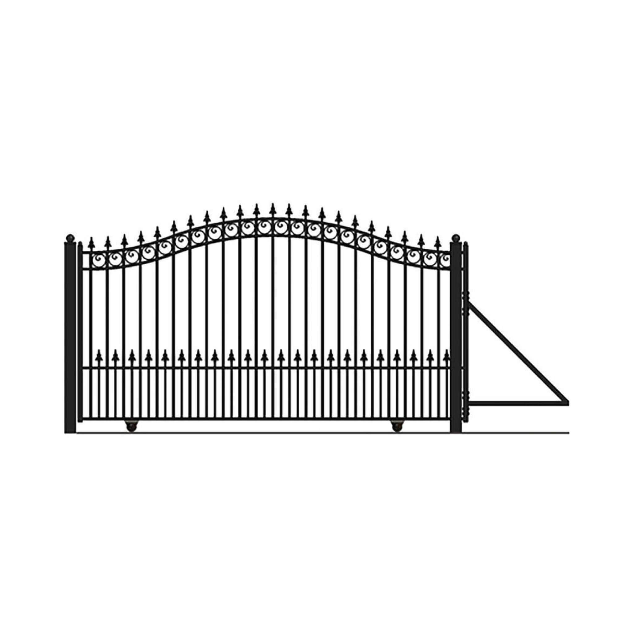 [12-18FT] Heavy-Duty Prague-Style Premium Steel Sliding Driveway Gate (SAK71492) – SAKSBY WHOLESALE