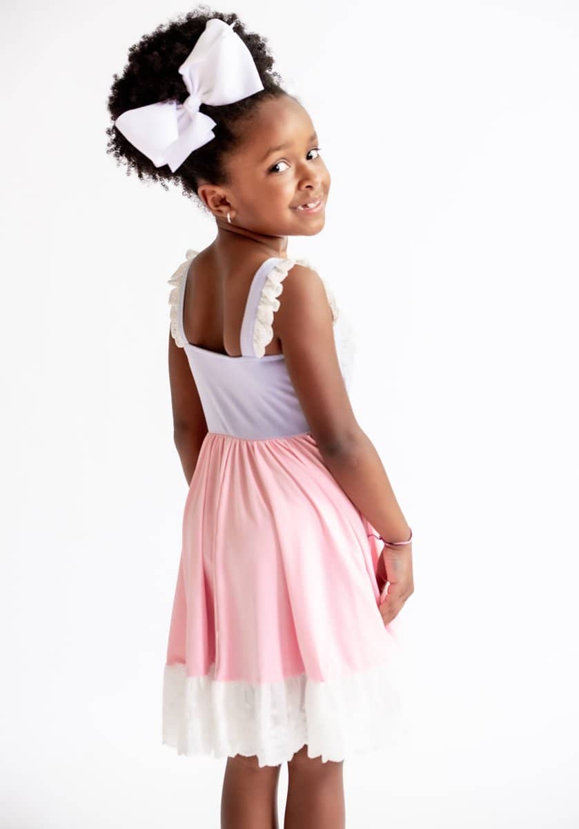 Charlies Project Kids Rapunzel Ruffle - Girls Hugs Twirl Dress — detail close-up