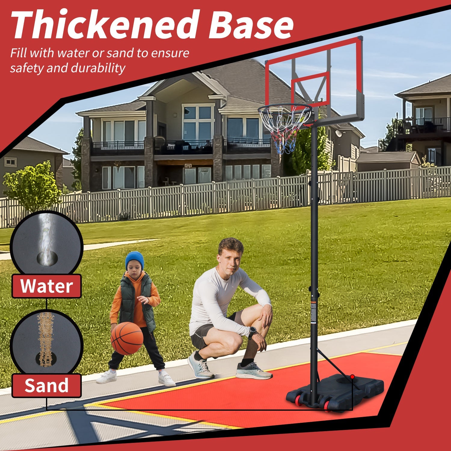 Premium 10FT Outdoor Portable Adjustable Basketball Hoop With Wheels (SAK31961) – SAKSBY WHOLESALE, view 6