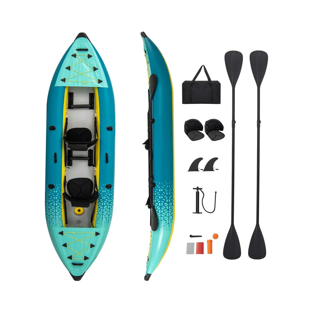 Premium 12FT 2-Person Inflatable Tandem Kayak Kit With Pump And Paddles (SAK94816) – SAKSBY WHOLESALE, view 12