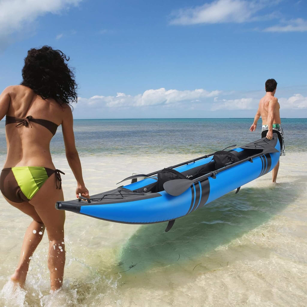 Premium 12FT 2-Person Inflatable Tandem Kayak Kit With Pump And Paddles (SAK94816) – SAKSBY WHOLESALE, view 6