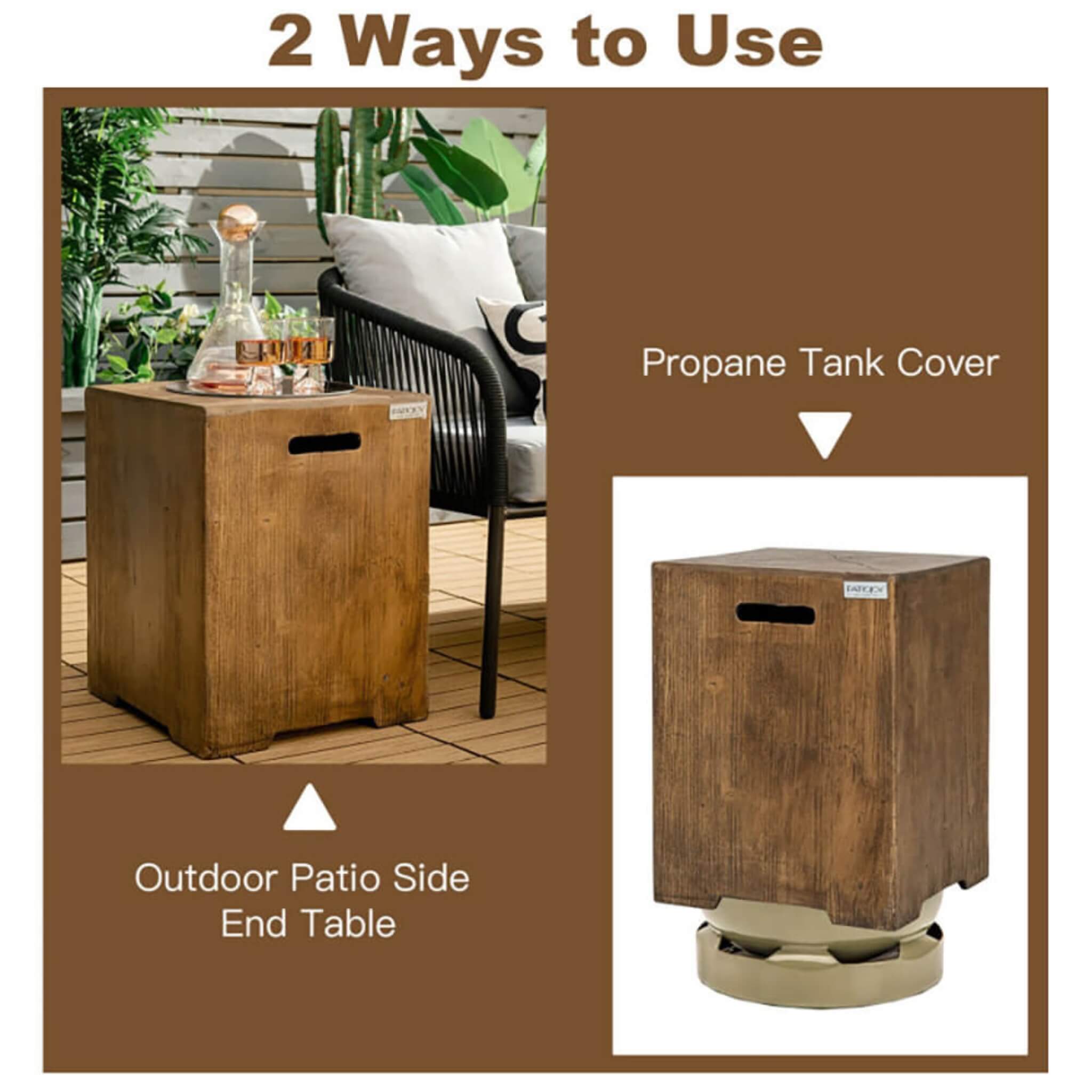 Premium 16-Inch Outdoor Hideaway Table Cover For Standard 20 LBS Propane Tank (SAK73142) – SAKSBY WHOLESALE, view 7