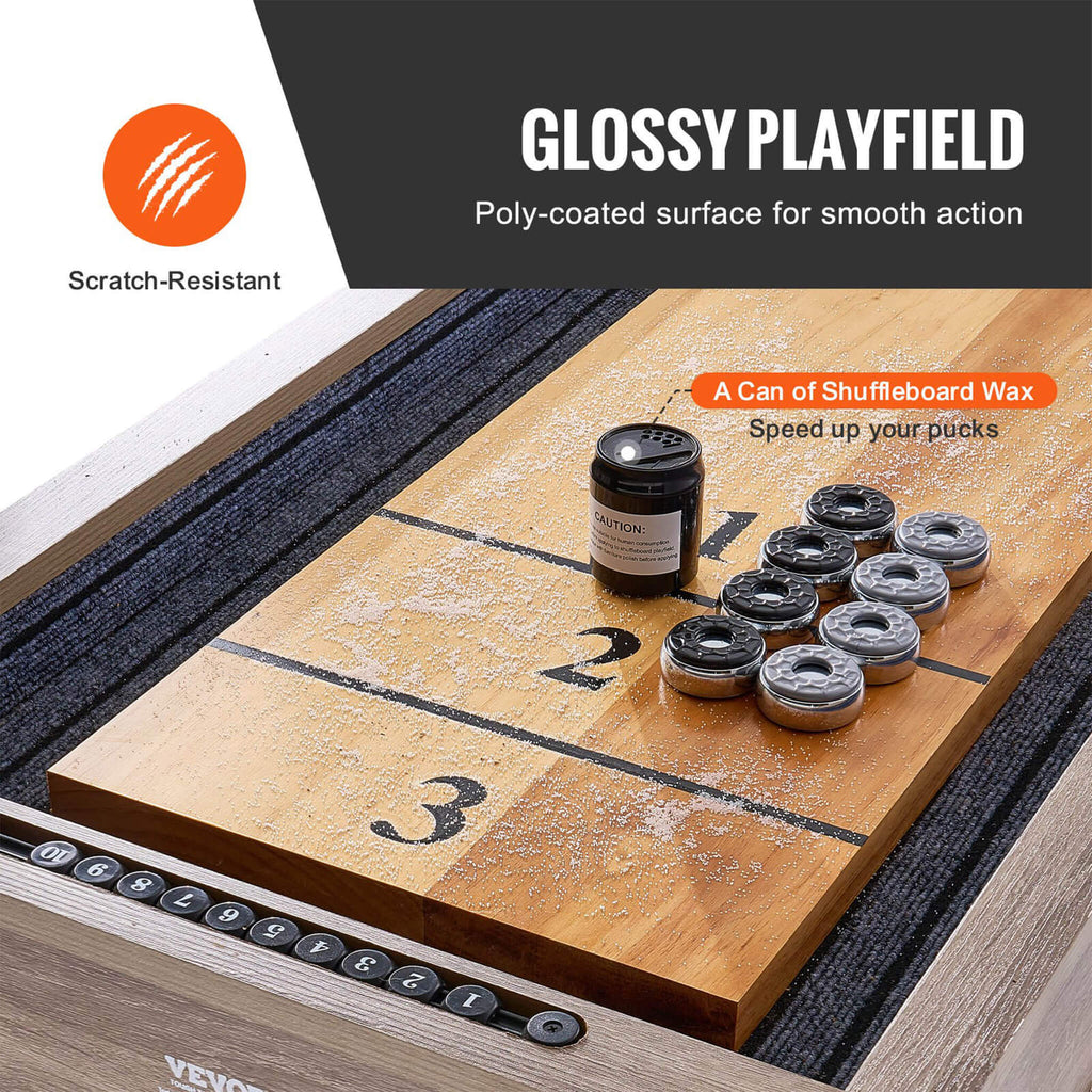 Premium 2-In-1 Shuffleboard Game Table Set With Bowling Combo (SAK81698) – SAKSBY WHOLESALE, view 6
