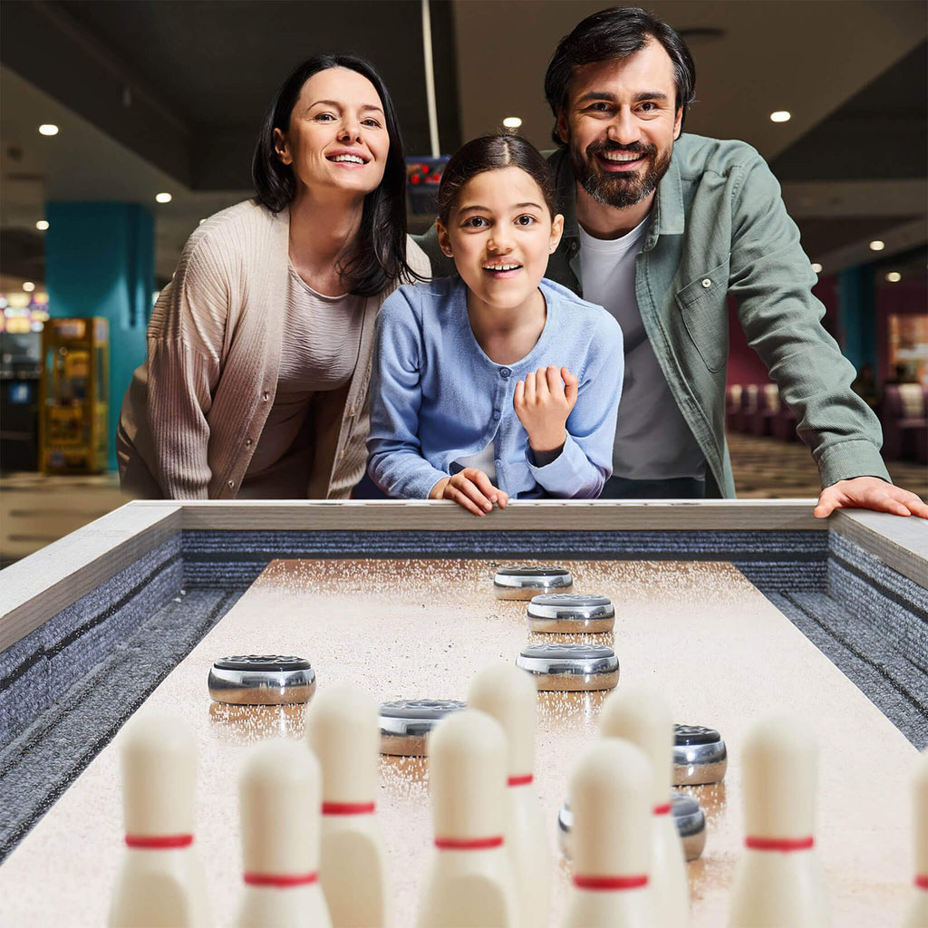 Premium 2-In-1 Shuffleboard Game Table Set With Bowling Combo (SAK81698) – SAKSBY WHOLESALE, view 3