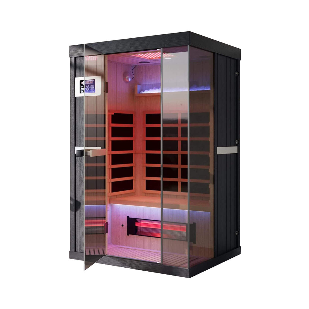 Thermora Pandora Premium 2-Person Indoor Infrared Sauna With Red Light Therapy And Himalayan Salt Rocks (SAK67305) – SAKSBY W