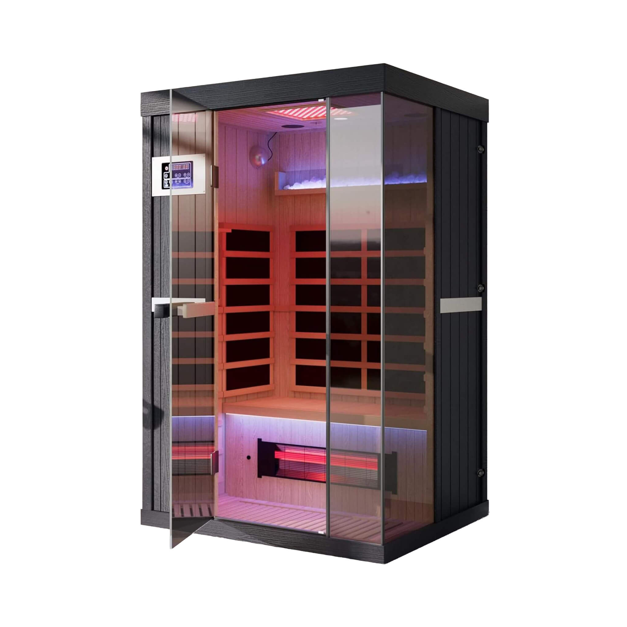 Thermora Pandora Premium 2-Person Indoor Infrared Sauna With Red Light Therapy And Himalayan Salt Rocks (SAK67305) – SAKSBY W