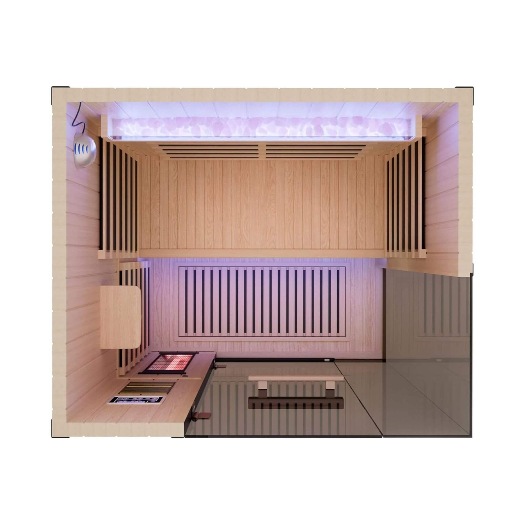 Thermora Pandora Premium 2-Person Indoor Infrared Sauna With Red Light Therapy And Himalayan Salt Rocks (SAK67305) – SAKSBY W
