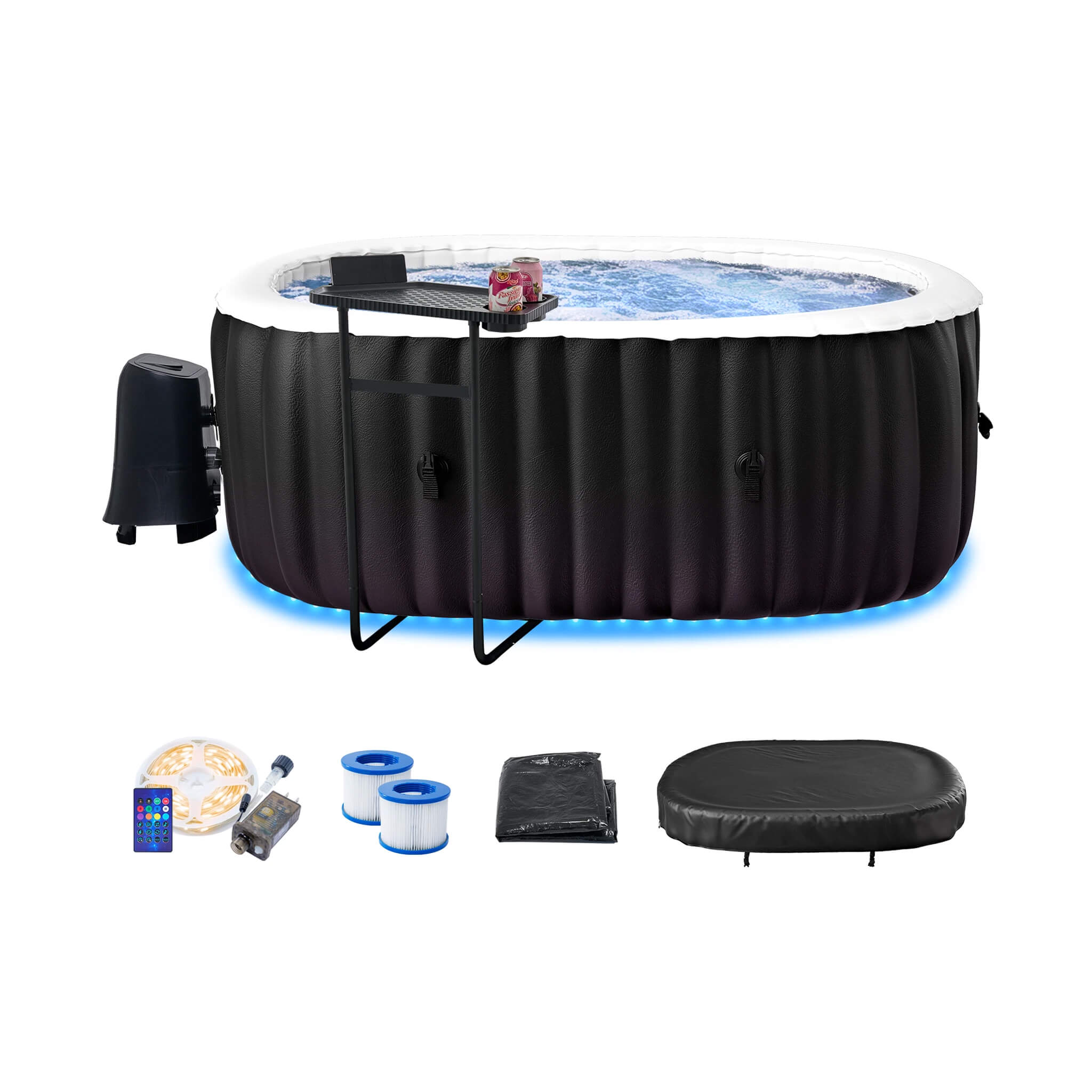 Premium 2-Person Inflatable Hot Tub Kit With 8-Color LED Lights (SAK98431) – SAKSBY WHOLESALE, view 10