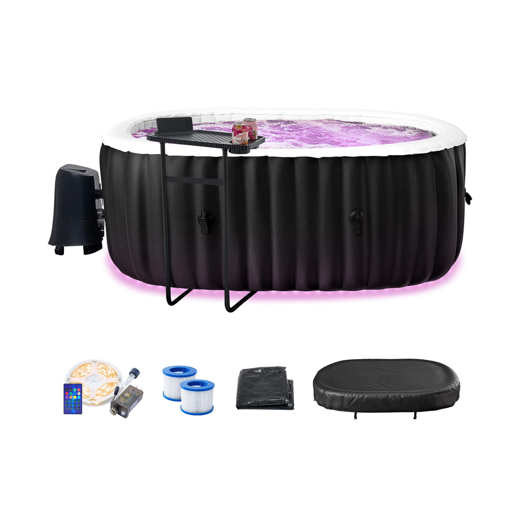 Premium 2-Person Inflatable Hot Tub Kit With 8-Color LED Lights (SAK98431) – SAKSBY WHOLESALE, view 11