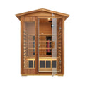 Thermora Alveron 2-Person Outdoor Mahogany Low EMF Far Infrared Sauna With Bluetooth Audio And LED Lights (SAK83719) – SAKSBY
