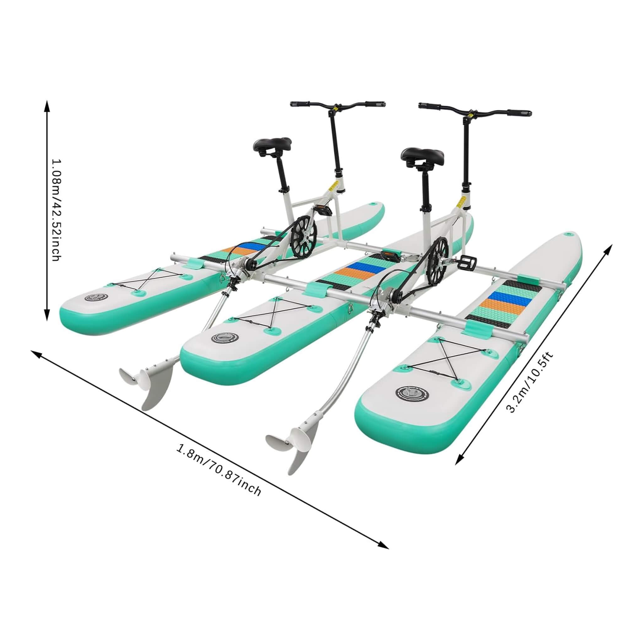 Premium 2-Person Two-Seater Portable Inflatable Pedal Boat Water Bike (SAK95621) – SAKSBY WHOLESALE, view 10