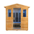 Thermora Kora Deluxe 3-Person Outdoor Full Spectrum Low EMF Infrared Home Sauna With Bluetooth Speakers And LED Reading Light