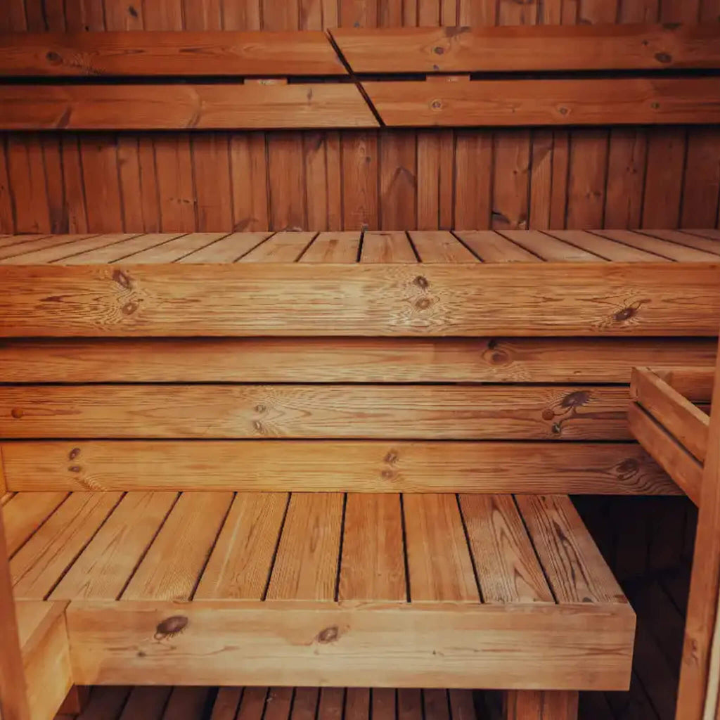 Premium 3-Person Outdoor Scandinavian ThermoWood Cube Sauna Kit With LED Lighting (SAK47582) – SAKSBY WHOLESALE, view 5