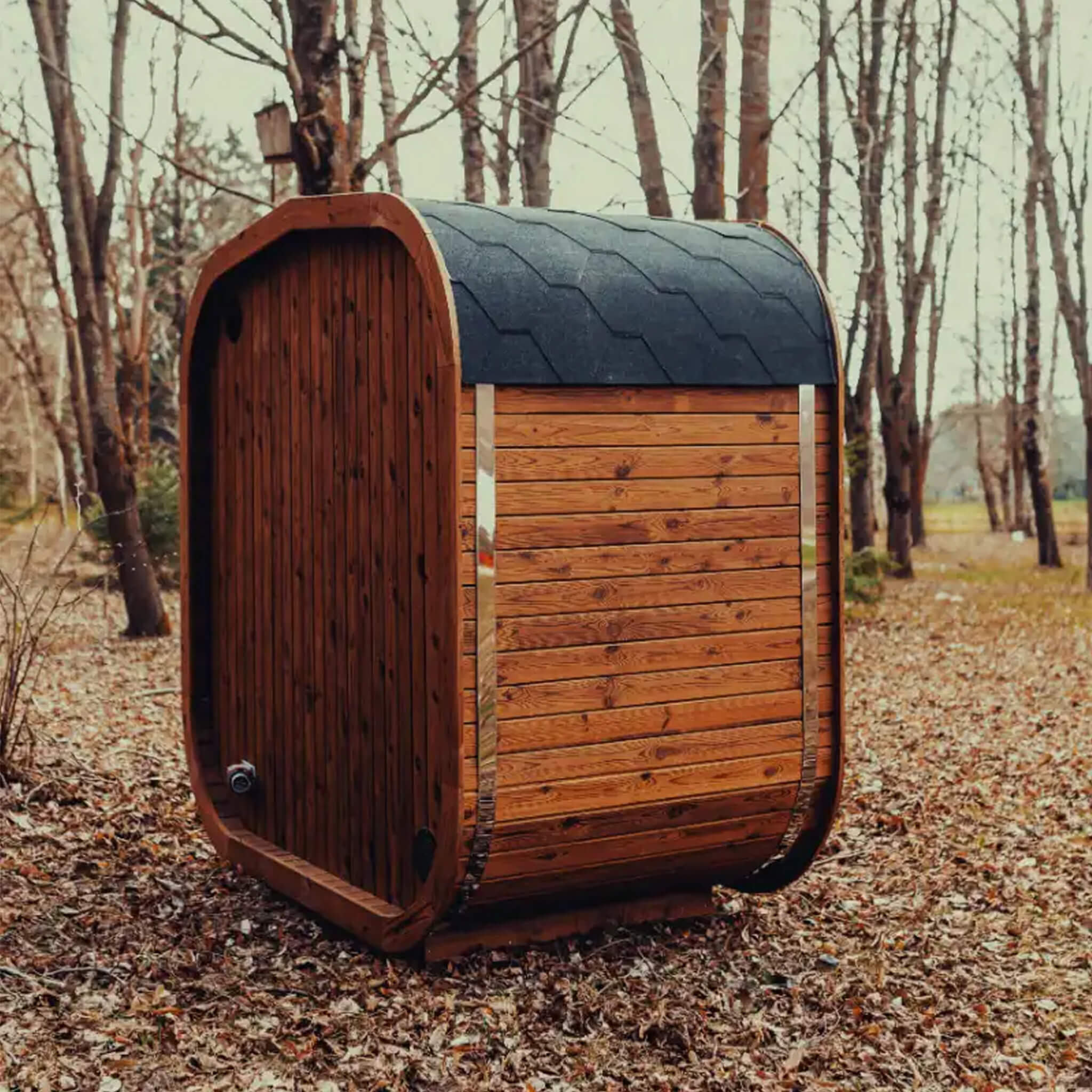 Premium 3-Person Outdoor Scandinavian ThermoWood Cube Sauna Kit With LED Lighting (SAK47582) – SAKSBY WHOLESALE, view 10