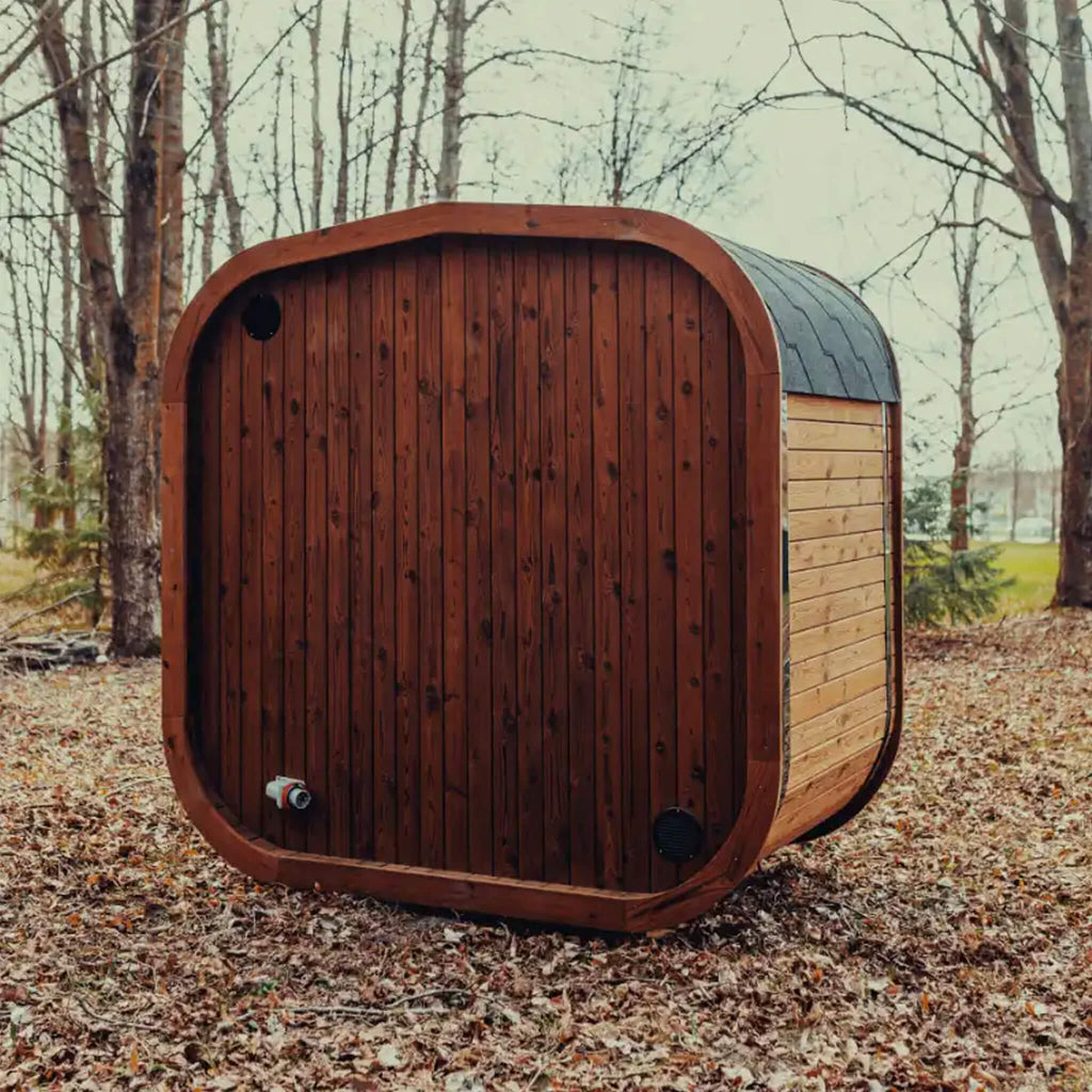 Premium 3-Person Outdoor Scandinavian ThermoWood Cube Sauna Kit With LED Lighting (SAK47582) – SAKSBY WHOLESALE, view 12