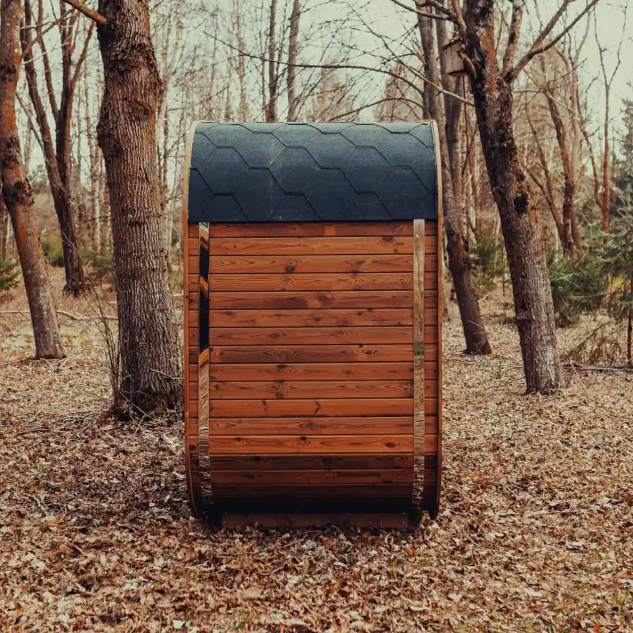 Premium 3-Person Outdoor Scandinavian ThermoWood Cube Sauna Kit With LED Lighting (SAK47582) – SAKSBY WHOLESALE, view 9