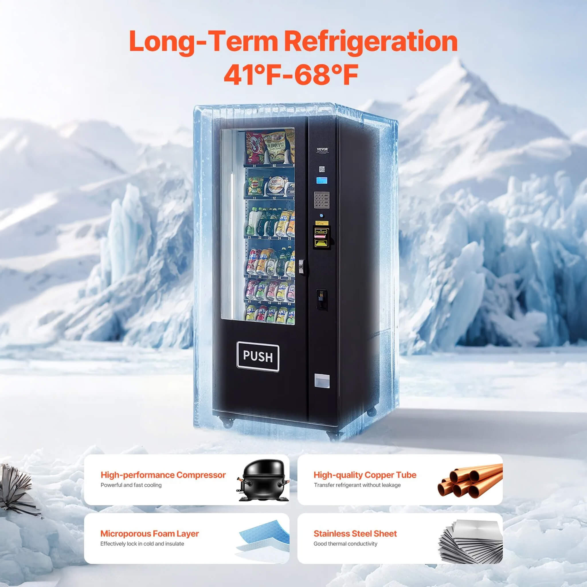 Premium 36-Slot Combo Vending Machine With ICT Bill And Coin Acceptor (SAK31832) – SAKSBY WHOLESALE, view 5