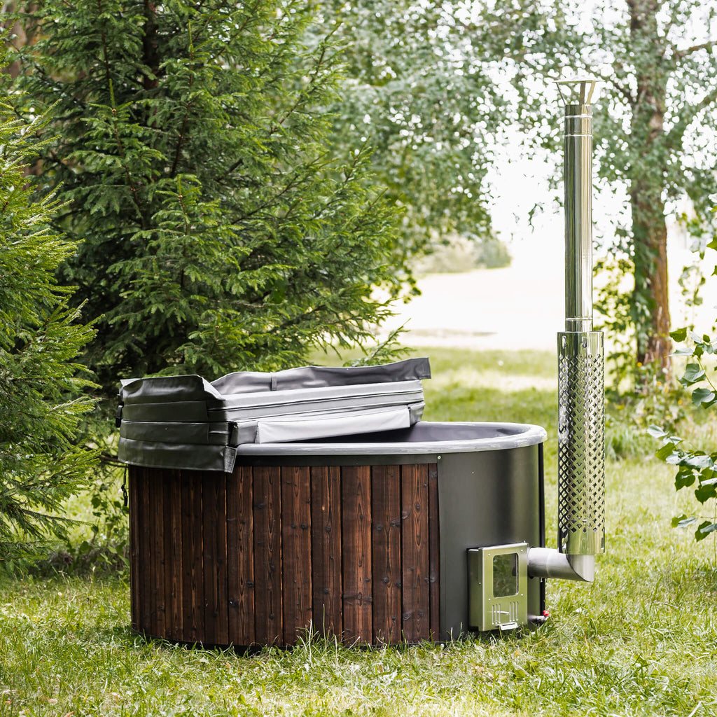 Premium 4-Person Fully-Assembled ThermoWood Wood-Fired Hot Tub (SAK14528) – SAKSBY WHOLESALE