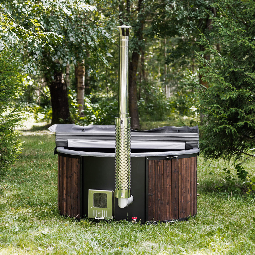 Premium 4-Person Fully-Assembled ThermoWood Wood-Fired Hot Tub (SAK14528) – SAKSBY WHOLESALE, view 3