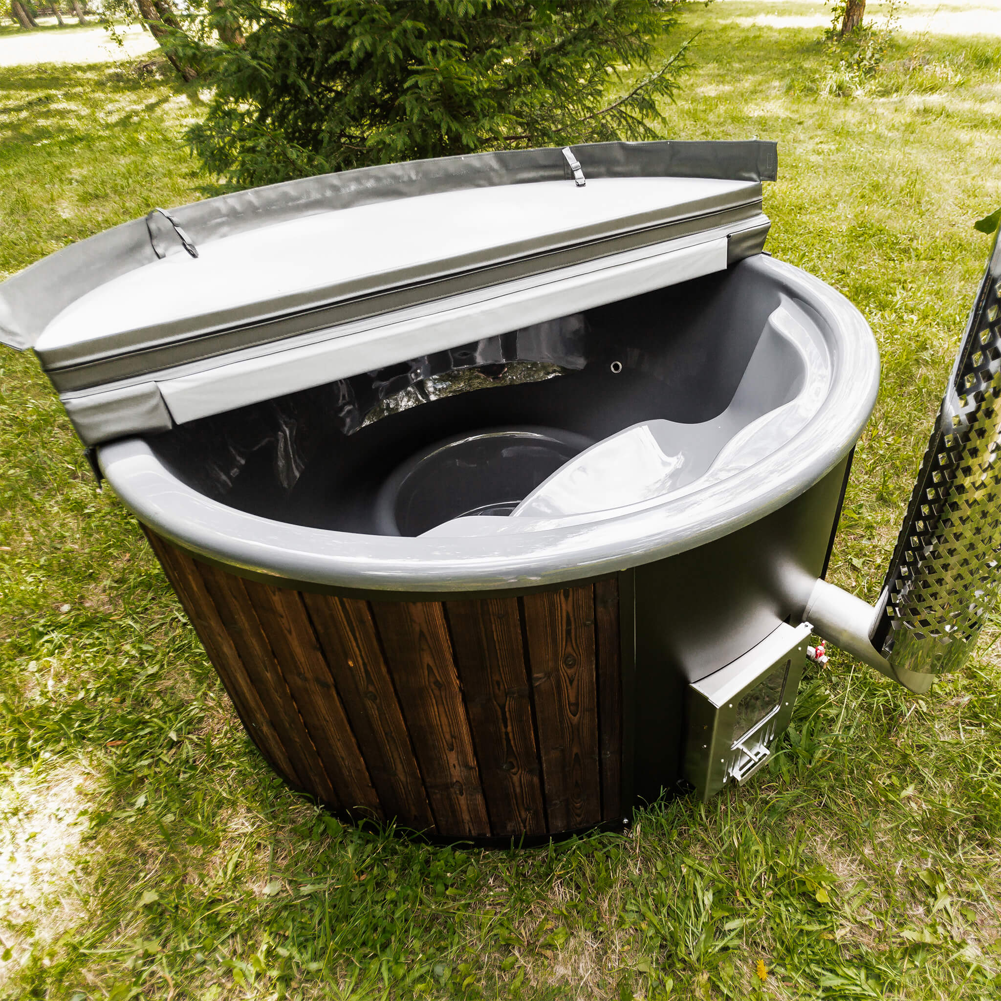 Premium 4-Person Fully-Assembled ThermoWood Wood-Fired Hot Tub (SAK14528) – SAKSBY WHOLESALE, view 9