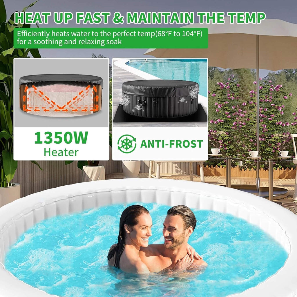 Premium Large 4-Person Inflatable Hot Tub Kit With 8-Color LED Lights (SAK20759) – SAKSBY WHOLESALE, view 6