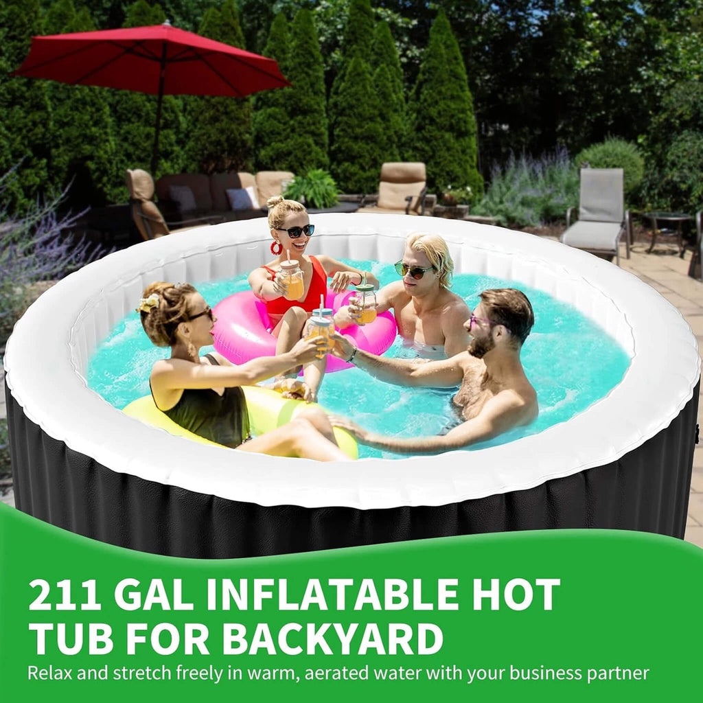 Premium Large 4-Person Inflatable Hot Tub Kit With 8-Color LED Lights (SAK20759) – SAKSBY WHOLESALE, view 5
