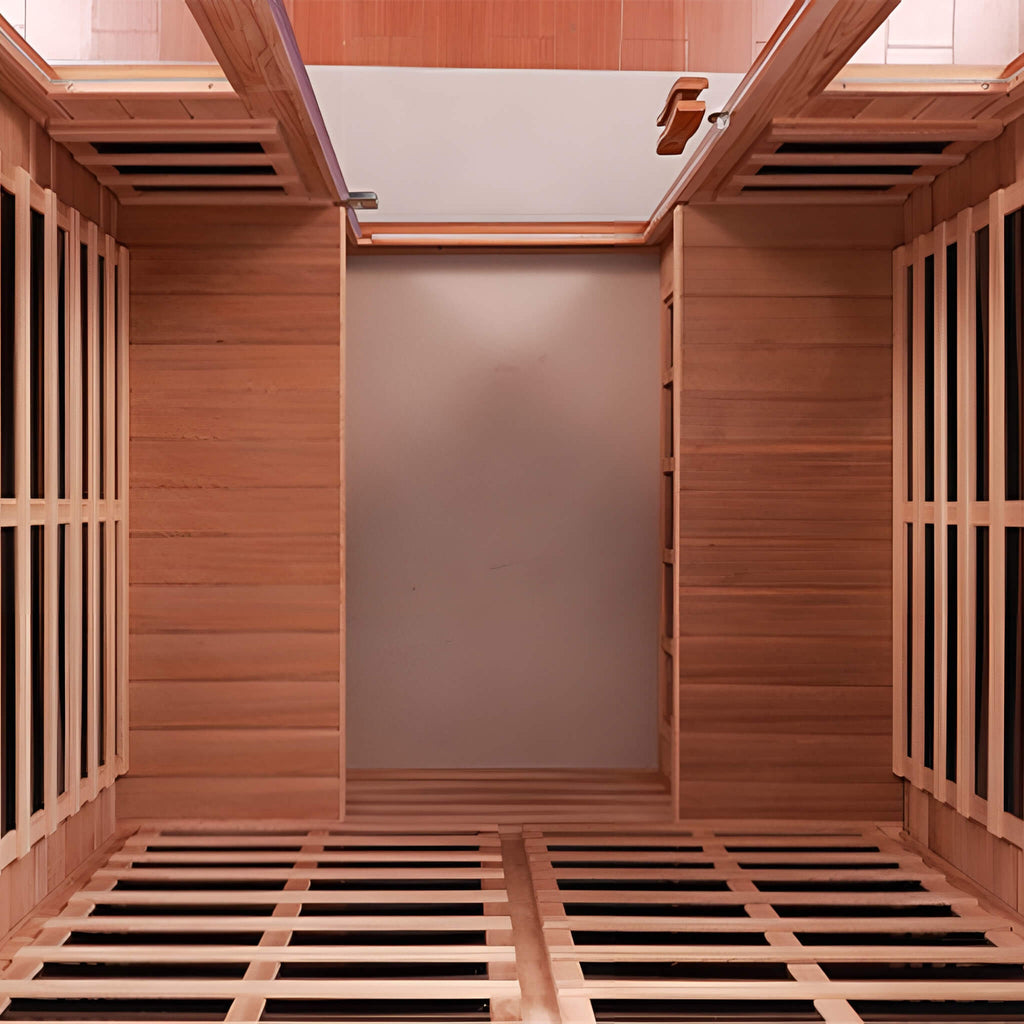 Thermoa Valois Premium 4-Person 2050W Luxury Low EMF Outdoor FAR Infrared Home Sauna With Bluetooth Audio (SAK15372) – SAKSBY