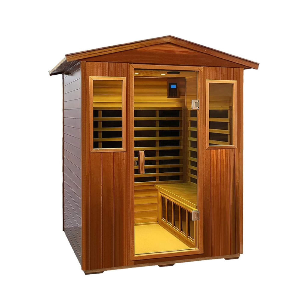 Thermoa Valois Premium 4-Person 2050W Luxury Low EMF Outdoor FAR Infrared Home Sauna With Bluetooth Audio (SAK15372) – SAKSBY
