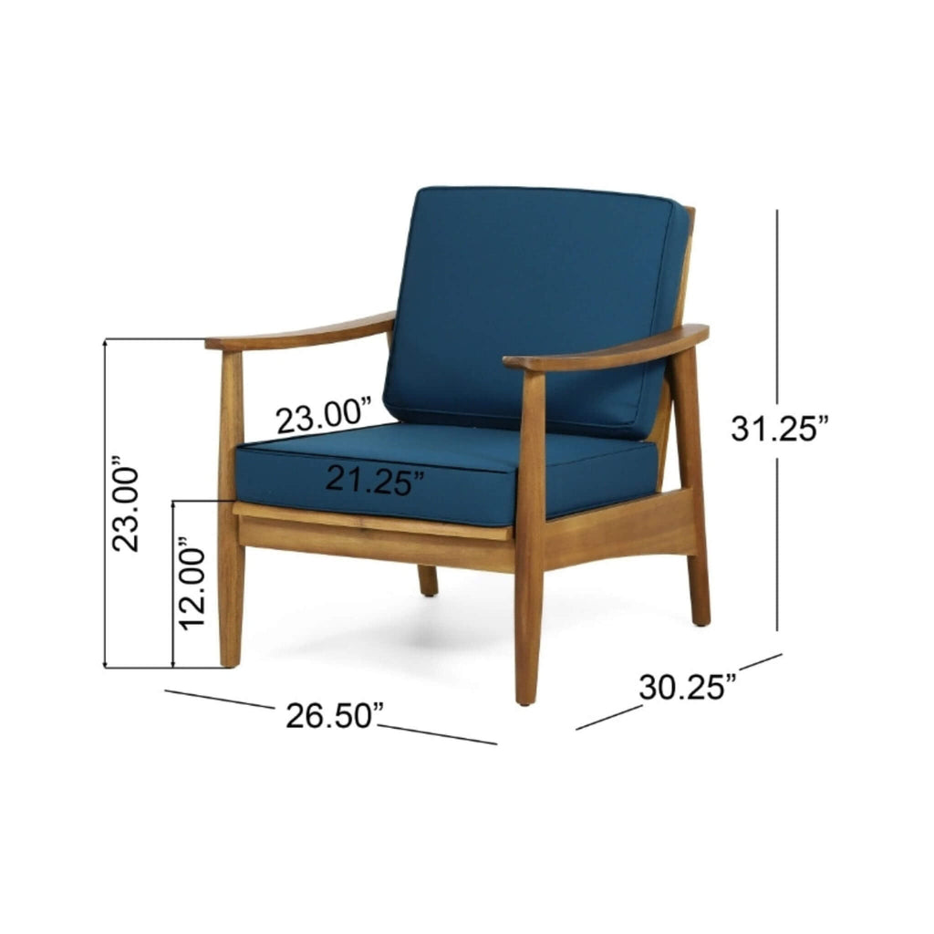Alora Premium 4-Piece Wooden Outdoor Patio Conversation Seating Set With Cushions (SAK31469) – SAKSBY WHOLESALE, view 7