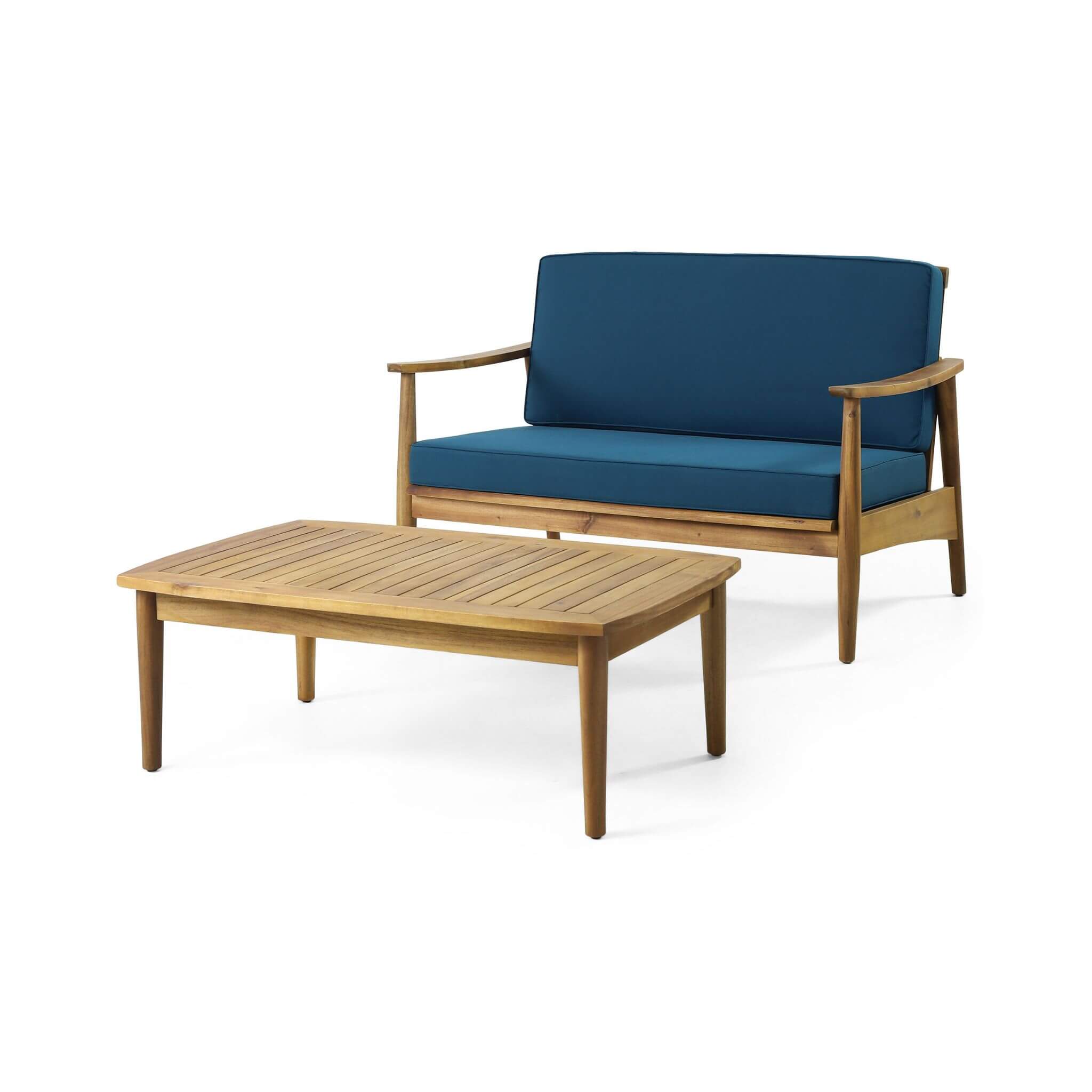 Alora Premium 4-Piece Wooden Outdoor Patio Conversation Seating Set With Cushions (SAK31469) – SAKSBY WHOLESALE, view 10