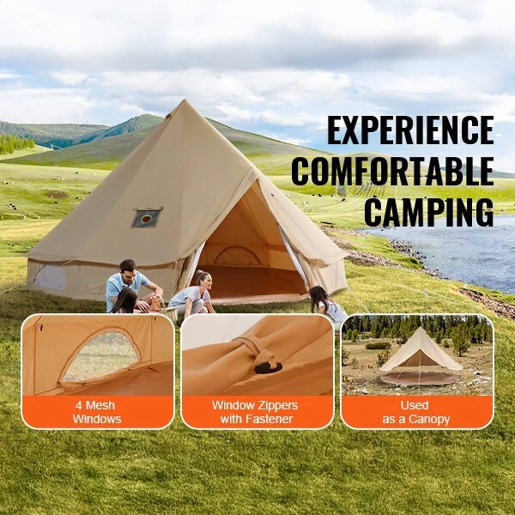 Premium 4-Season Camping Canvas Bell Yurt Tent With Stove Jack (SAK47589) – SAKSBY WHOLESALE, view 2