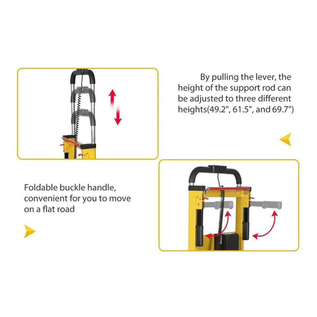 Premium 440LBS Electric Stair Climbing Dolly Hand Truck Folding Cart With Wheels (SAK31825) – SAKSBY WHOLESALE, view 8