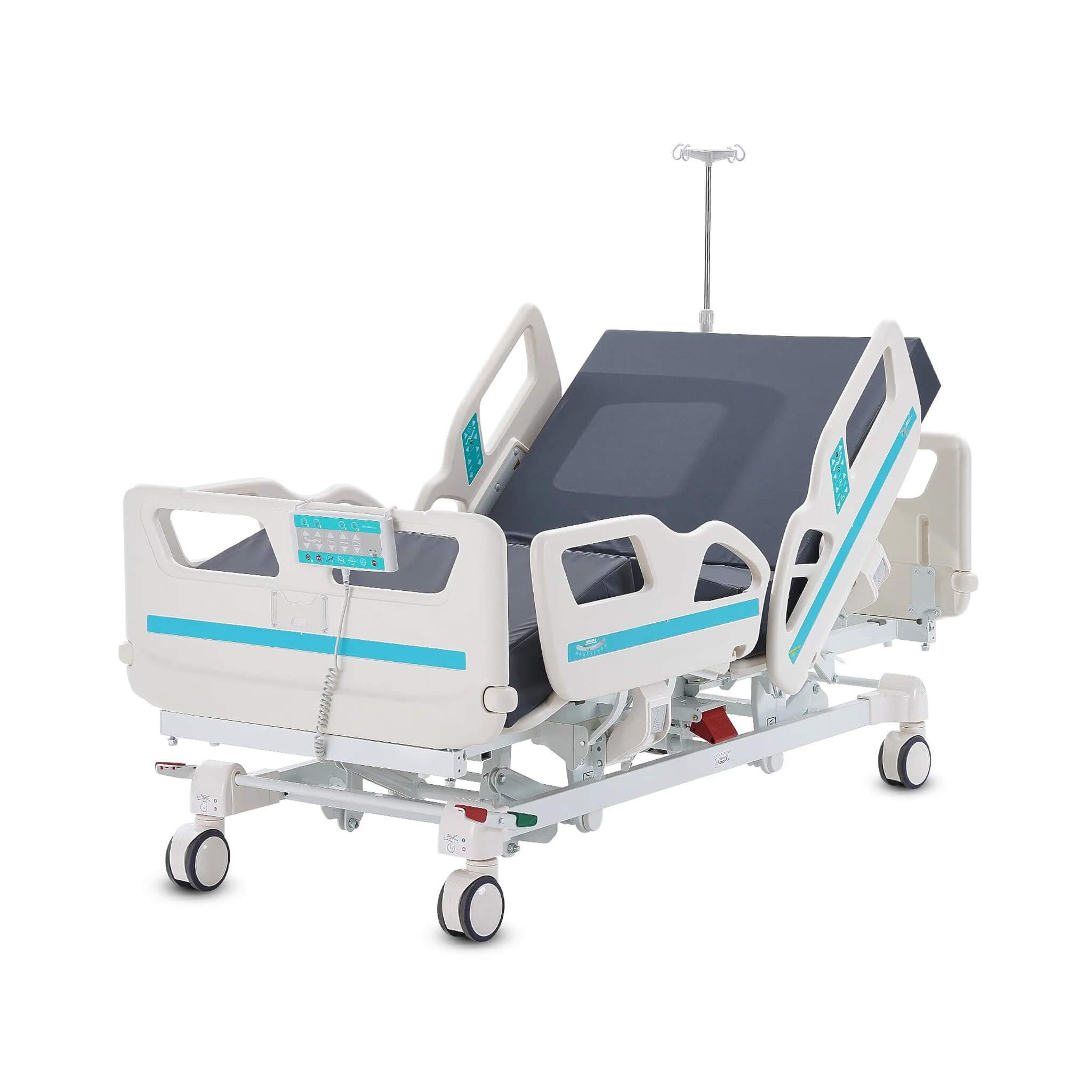 Premium 5-Function Electric Adjustable Medical Hospital Bed With Cardiac Position, 550LBS (SAK62312) – SAKSBY WHOLESALE, view