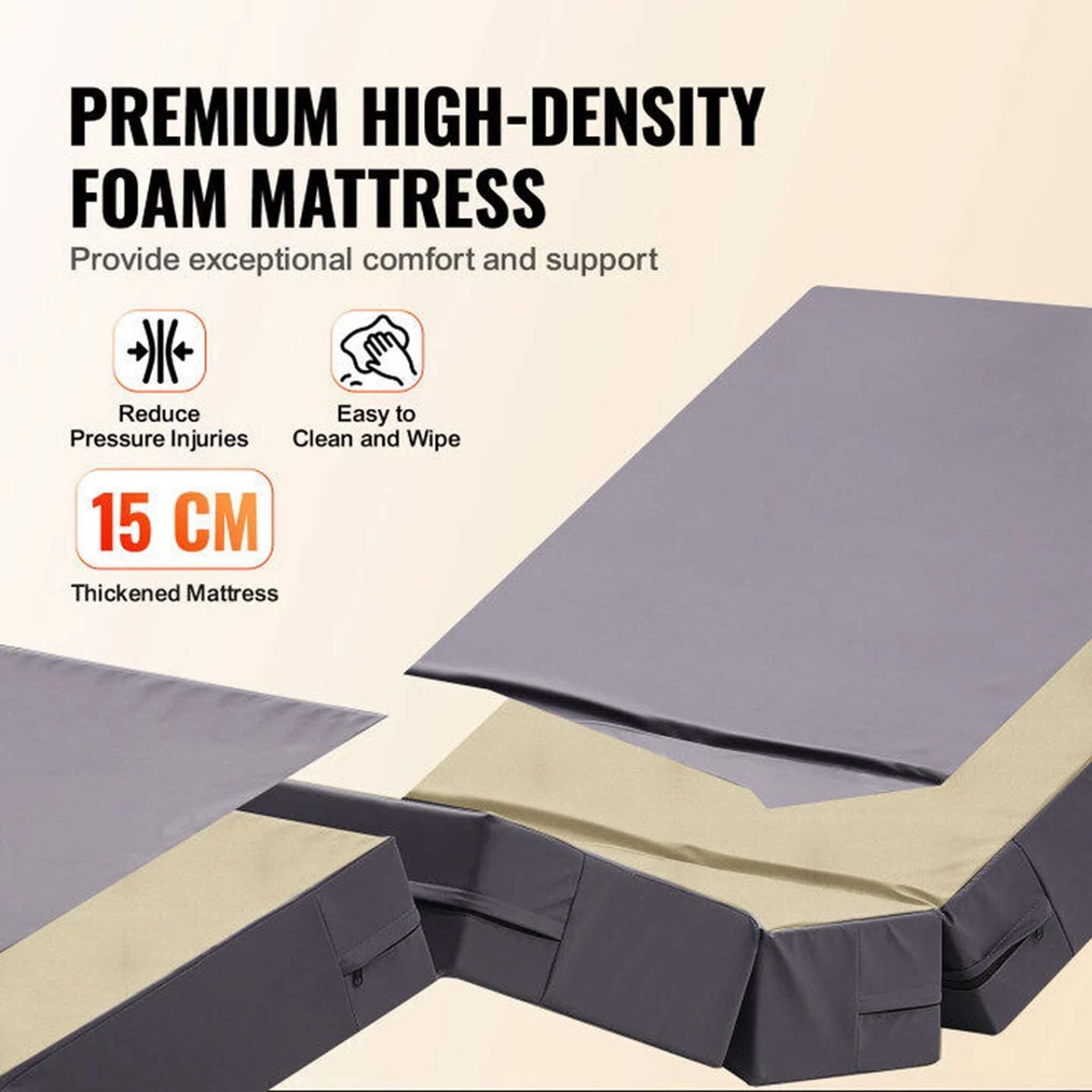 Premium 5-Function Electric Adjustable Medical Hospital Bed With Cardiac Position, 550LBS (SAK62312) – SAKSBY WHOLESALE, view