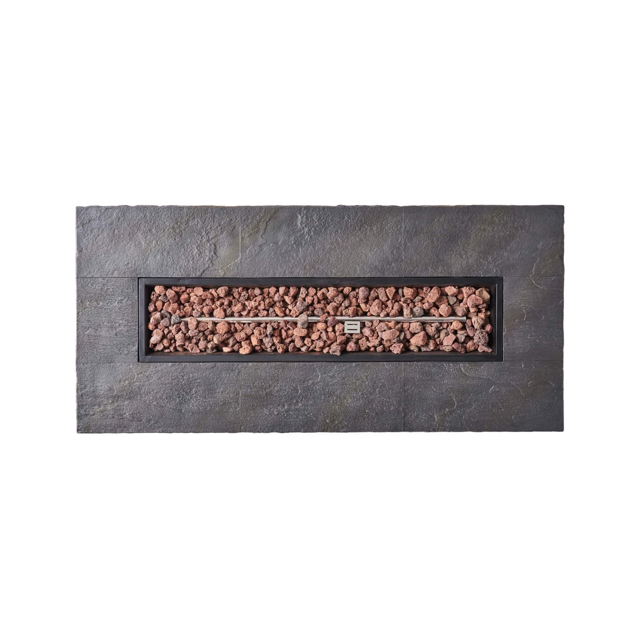 Alora Premium 56" Outdoor Rectangular Concrete Propane Fire Pit W/ Faux Stone Pattern, 50K BTU (SAK31845) – SAKSBY WHOLESALE,