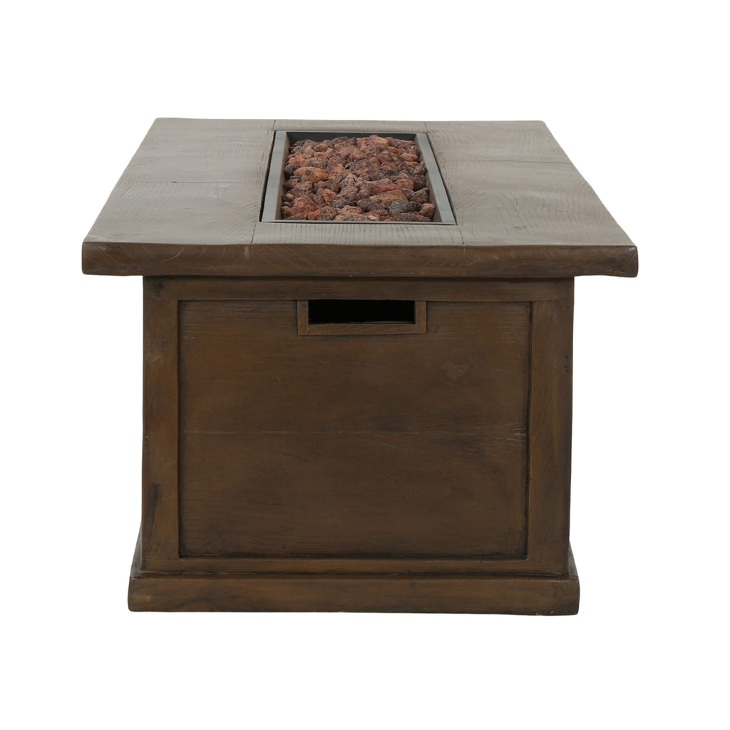 Alora Premium 56" Transitional Rectangular Outdoor Propane Gas Fire Pit Table, 50K BTU (SAK25790) – SAKSBY WHOLESALE, view 9