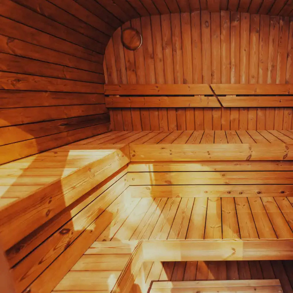 Premium 6-Person Outdoor Scandinavian ThermoWood Cube Sauna Kit With LED Lighting (SAK89146) – SAKSBY WHOLESALE, view 7