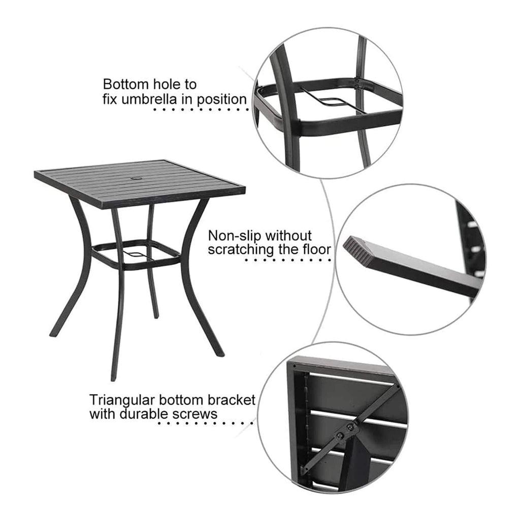 Alora Premium 6-Piece Bar Patio Furniture Set With Umbrella, Swivel Chairs, And Cushions (SAK90375) – SAKSBY WHOLESALE, view 