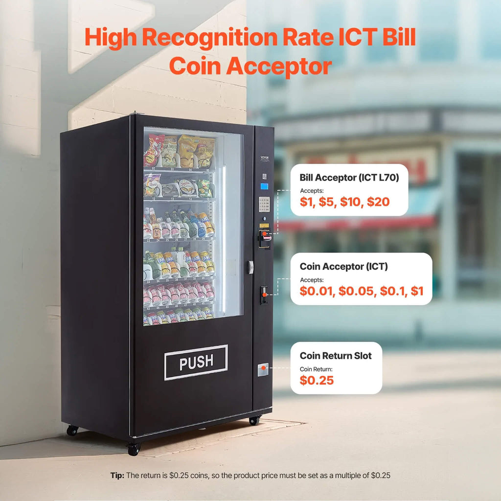 Premium 60-Slot Combo Vending Machine With ICT Bill And Coin Acceptor (SAK31842) – SAKSBY WHOLESALE, view 7